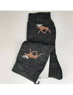 Chaussettes chaudes et fines en laine mérinos motif renne nordique 2