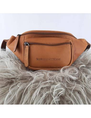 Sac Banane en cuir véritable cognac