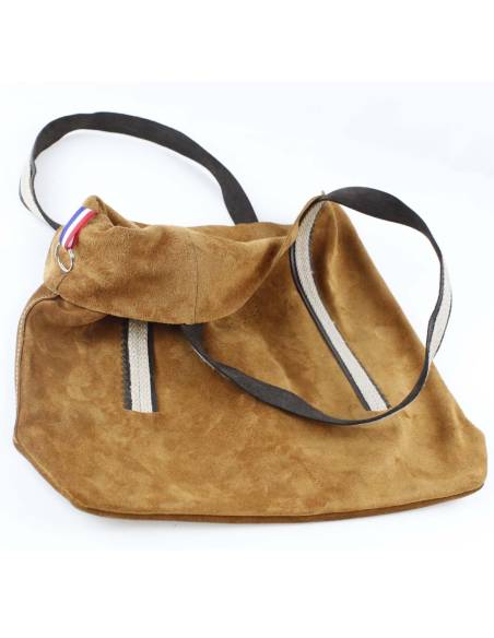 Damenhandtasche aus natürlichem Nubukleder braun