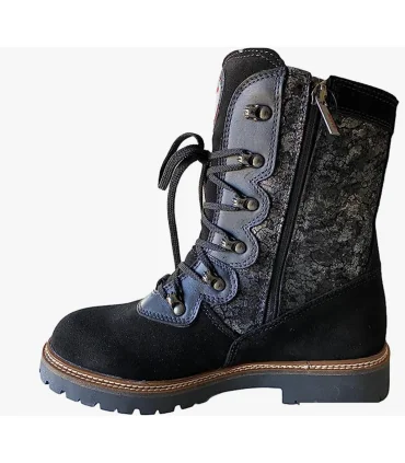 Boots in red or brown hydrosuede leather for women - Olang Viola