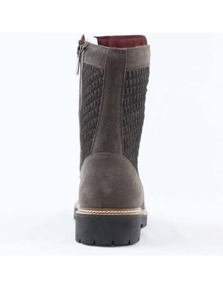 Botas en piel hidrosuede roja o marrón para mujer - Olang Viola
