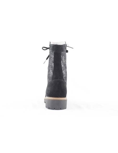 Botas en piel hidrosuede roja o marrón para mujer - Olang Viola