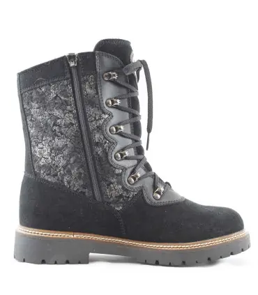 Boots in red or brown hydrosuede leather for women - Olang Viola