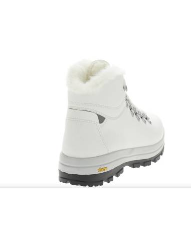 Baskets chaudes pour femme en cuir végétal et col en fausse fourrure