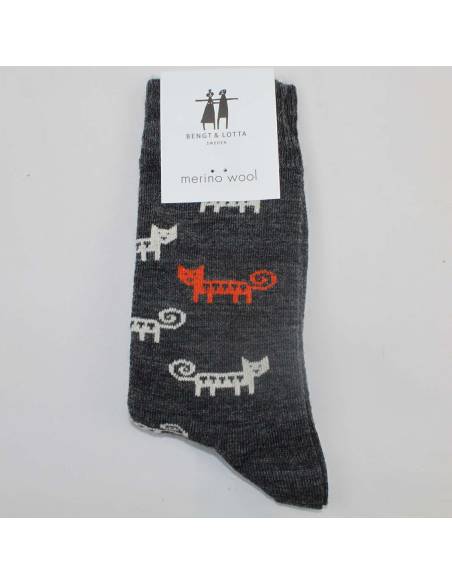 Women's merino wool socks jacquard Bengt & Lotta