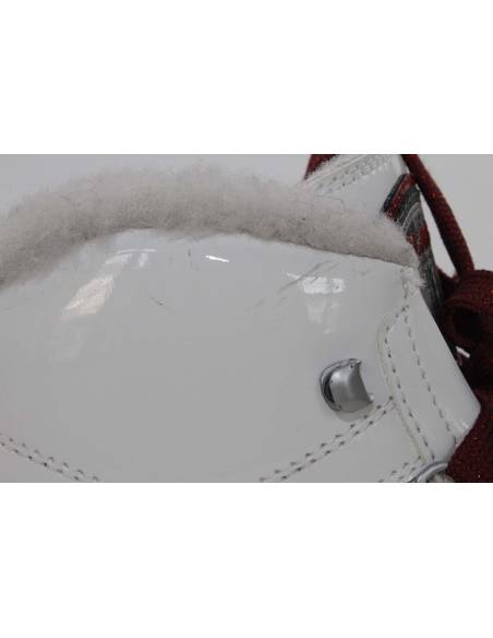 Baskets chaudes en cuir vernis blanc femme - Olang Piper