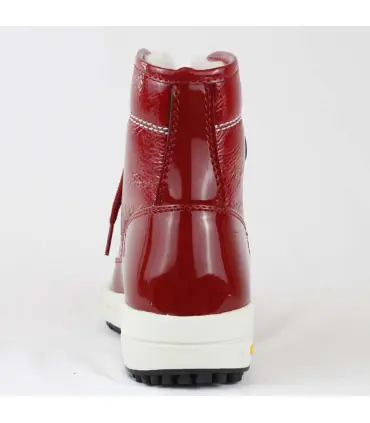 Boots de neige femme vernis rouge semelle Vibram - Olang SOUND