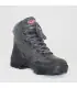 Men's warm winter boots in waterproof grey leather