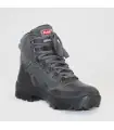 Warm waterproof anthracite grey leather boots for men
