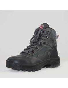 Warme Stiefel für Männer aus wasserdichtem anthrazitgrauem Leder. 2