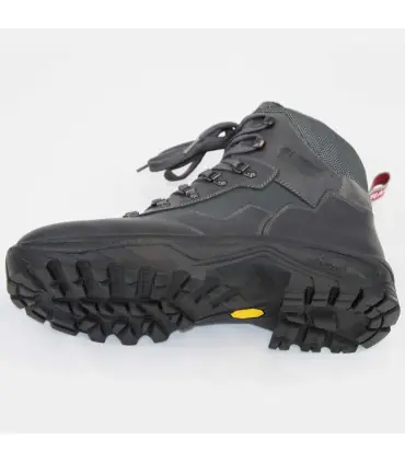 Caliente botas de cuero gris antracita impermeable para los hombres