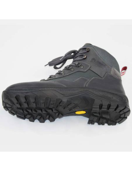 Warm waterproof anthracite grey leather boots for men
