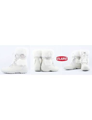 Olang Women's Black Fur and Leopard Cowhide Boots Morgana