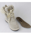 Boots grands froids peau de mouton lainée hydrofuge noir ou beige pour femme - Olang Lappone
