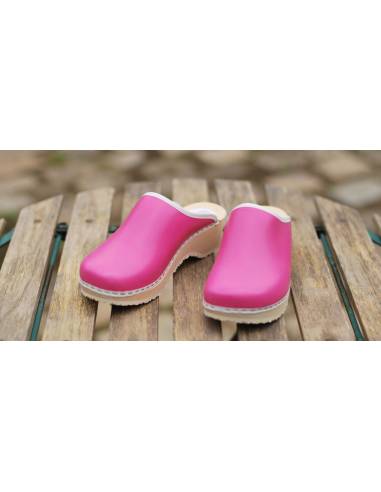 Finnische Clogs Holz und Leder