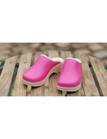 Sabots finlandais en bois et cuir homme