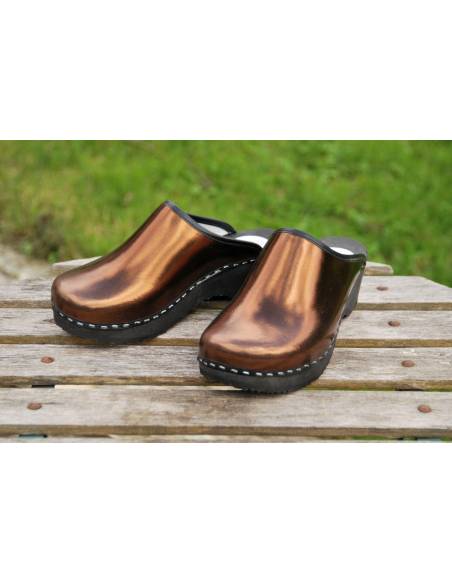 Finnish wood and leather Clogs for Men