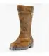 Women's warm brown gradient cowhide boots