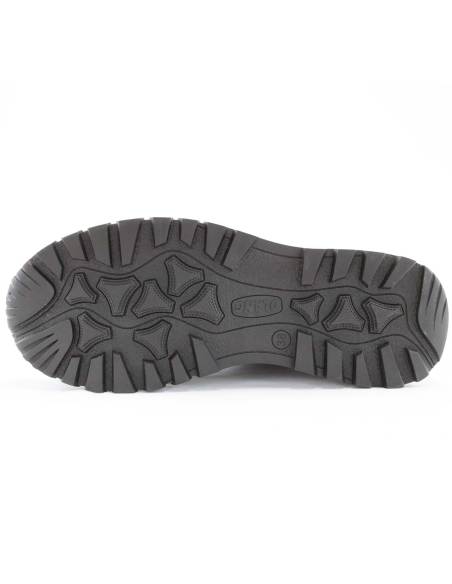 Botines para mujer en hidropiel negra y pala de flores de colores