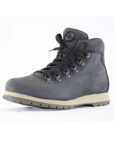 Warm men's winter boots in black oiled leather with thinsulate lining