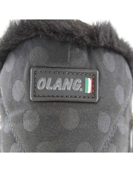 Warme Stiefeletten für Frauen aus schwarzem Polyester mit Punkten und Hydro York