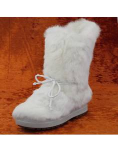 Botas de mujer de piel de conejo blanco - Olang CLARISSA