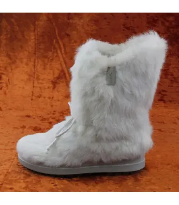 Women's boots in white rabbit fur - Olang CLARISSA
