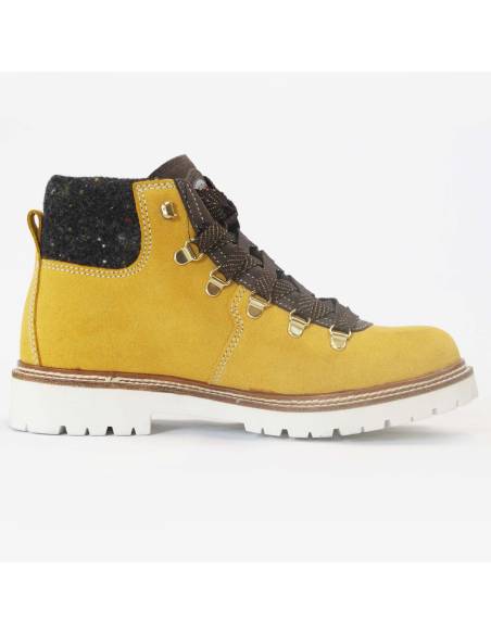 Bottes chaudes femme cuir suède et col en tweed - Olang Merano