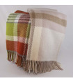 Warm diamond herringbone blanket in pure wool