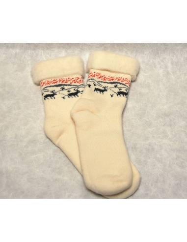 Cocoon in unbleached wool socks