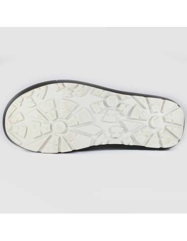 Damen-Slipper aus rotem Polyester und schwarzem Kautschuk