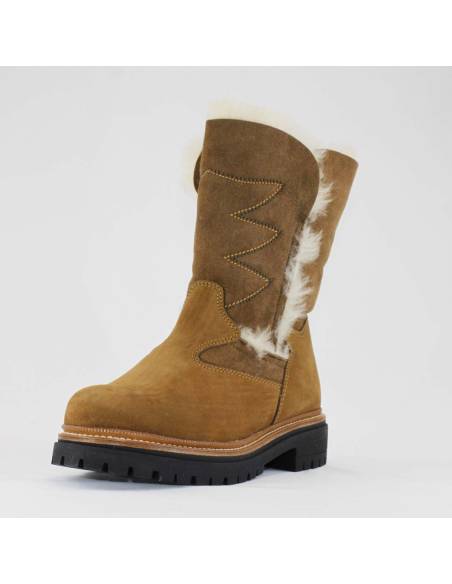 Women's winter boots in water-repellent leather with wool lining - Olang NEVE