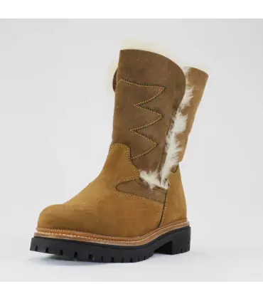 Women's winter boots in water-repellent leather with wool lining - Olang NEVE