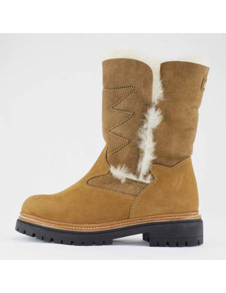 Women's winter boots in water-repellent leather with wool lining - Olang NEVE