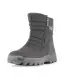 Men's warm winter boots in black quilted polyester with wool lining