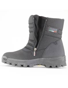 Winterschuhe für Männer aus Polyester mit schwarzer gesteppter Wattierung und Innenfutter aus Wolle. 2