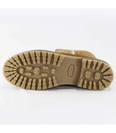 Chaussures chaudes mi-cheville pour femmes en peau de mouton retournée et cuir hydro 