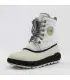 Warm women's boots in white cowhide and waterproof rubber