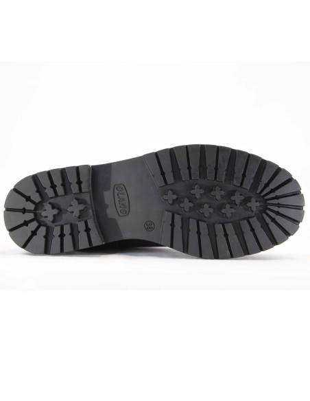 Warm black cowhide winter boots for women