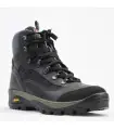 Men's warm winter boots in black hydro leather and cordura