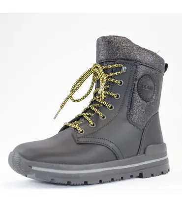 Women's warm winter boots in sequined quilted polyester