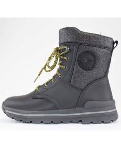 Warme Winterstiefeletten für Frauen aus gestepptem Polyester mit Pailletten. 2