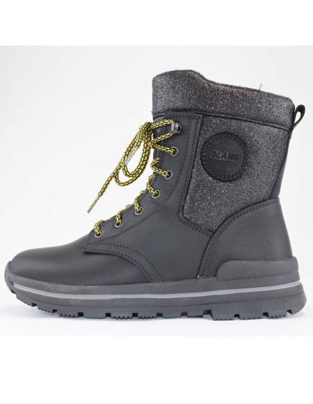 Warme Winterstiefeletten für Frauen aus gestepptem Polyester mit Pailletten.
