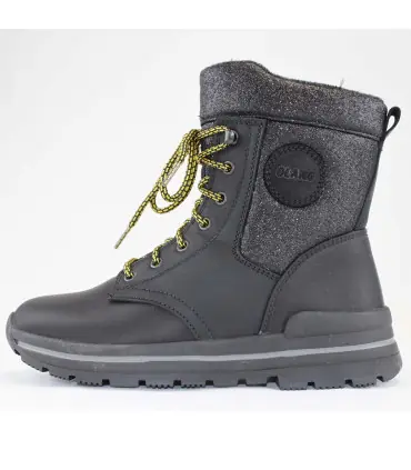 Women's warm winter boots in sequined quilted polyester