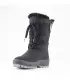 Women's high winter boots in black polyester velour padding