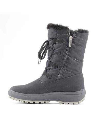 Bottes chaudes de neige pour femmes en polyester velours noir 