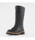 Women's warm winter boots in black full grain leather with Olang logo detail