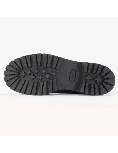Warme Winterstiefel aus dunkelbraunem, kleinblütigem Leder für Frauen