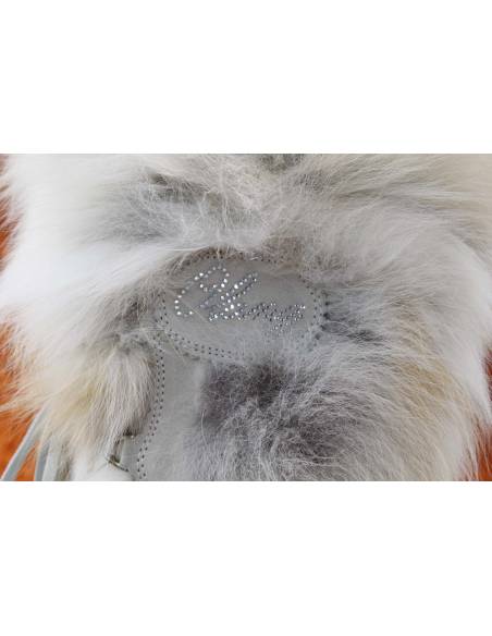 Bottes hautes d'hiver pour femmes en poils de vache et poils de lapin