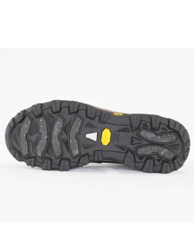 Men's warm boots in water-repellent York leather and camouflage fabric